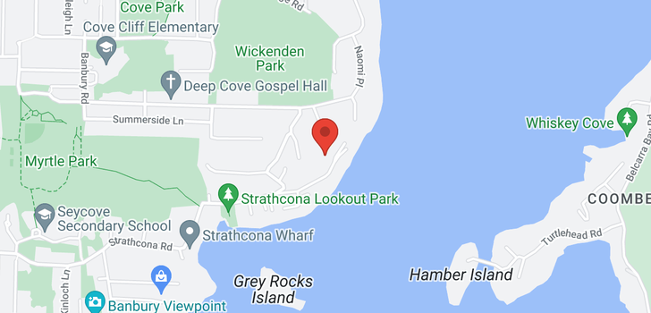 map of 4802 STRATHCONA ROAD